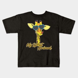 Giraffes are my Spirit Animal Kids T-Shirt